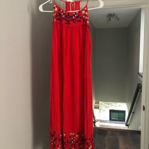 Red Midi Abercrombie Dress